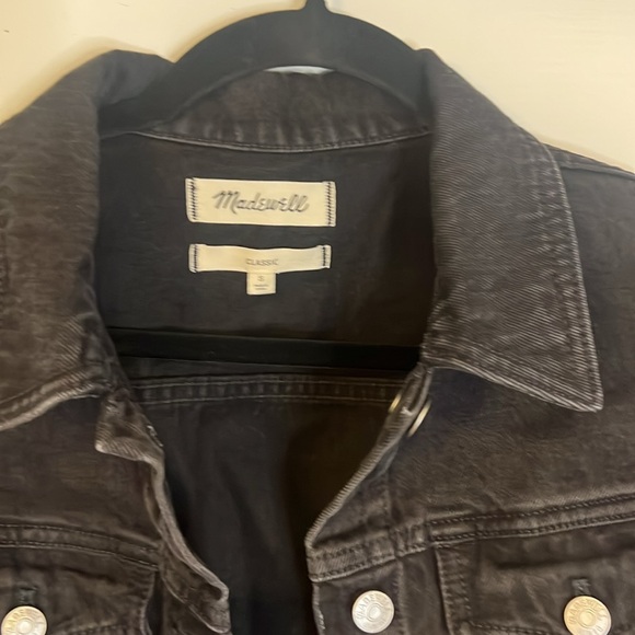 Madewell Denim Lunar Black Wash Jean Jacket Women’s Size Small NWOT - Picture 3 of 12